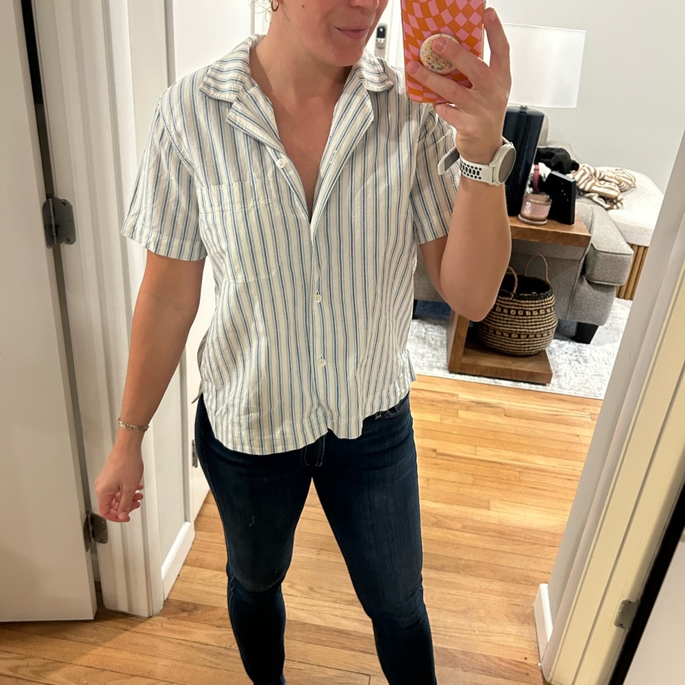 Alex Mill Blue and White Striped Shirt